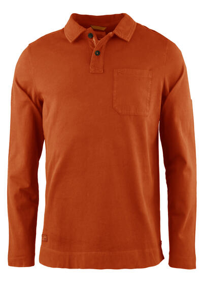 Produktbild für 'CAMEL ACTIVE Polo Langarm geknpfter Kragen Jersey orange'