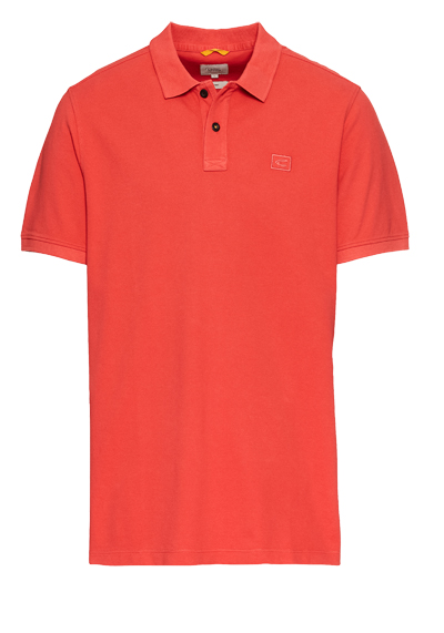 Produktbild für 'CAMEL ACTIVE Poloshirt Halbarm geknpfter Polokragen Pique rot'