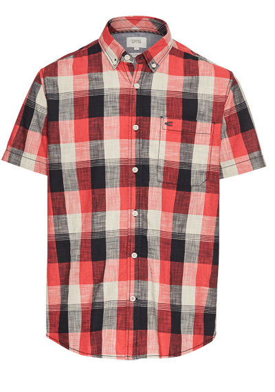 Produktbild für 'CAMEL ACTIVE Regular Fit Hemd Halbarm Button Down Kragen Karo blau'