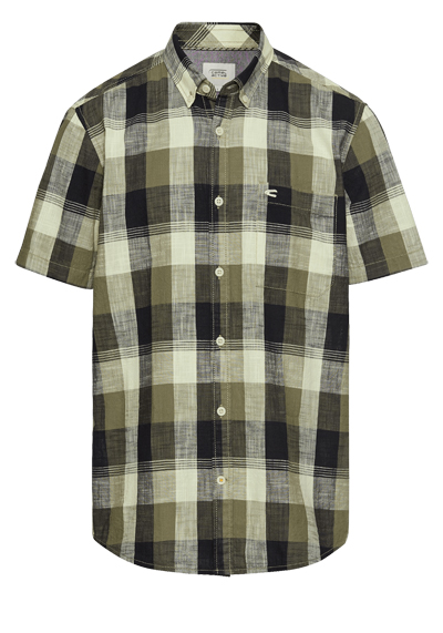 Produktbild für 'CAMEL ACTIVE Regular Fit Hemd Halbarm Button Down Kragen Karo grn'