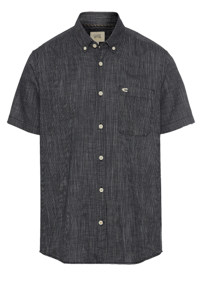 Produktbild für 'CAMEL ACTIVE Regular Fit Hemd Halbarm Button Down Kragen Streifen dunkelblau'
