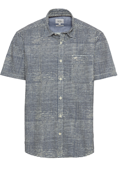 Produktbild für 'CAMEL ACTIVE Regular Fit Hemd Halbarm New Kent Kragen Muster blau'