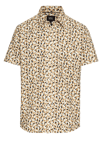 Produktbild für 'CAMEL ACTIVE Regular Fit Hemd Halbarm New Kent Kragen Muster braun'