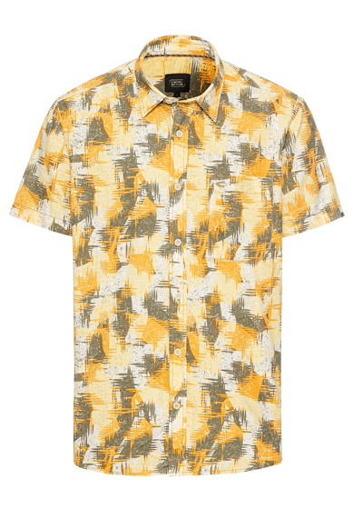 Produktbild für 'CAMEL ACTIVE Regular Fit Hemd Halbarm New Kent Kragen Muster orange'