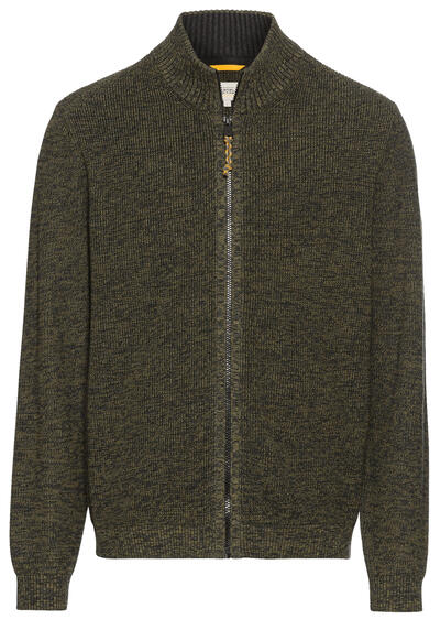 Produktbild für 'CAMEL ACTIVE Strickjacke Langarm Stehkragen Reiverschluss oliv'