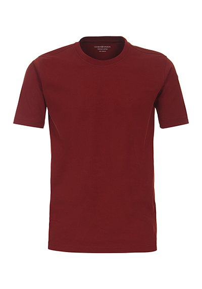 CASAMODA T-Shirt mit Rundhals reine Baumwolle dunkelrot preisreduziert