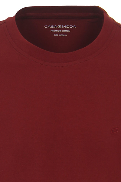CASAMODA T-Shirt mit Rundhals reine Baumwolle dunkelrot