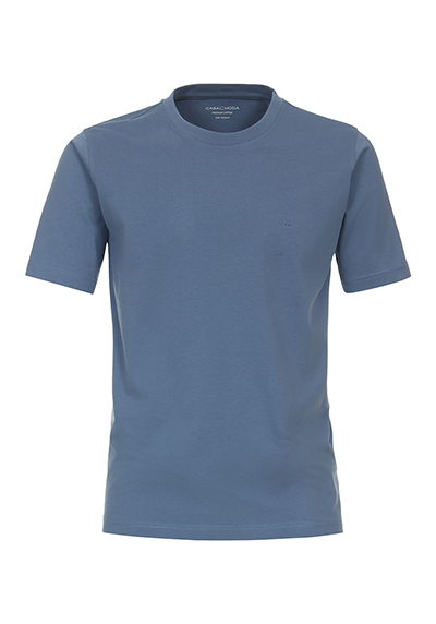 CASAMODA T-Shirt mit Rundhals reine Baumwolle rauchblau preisreduziert