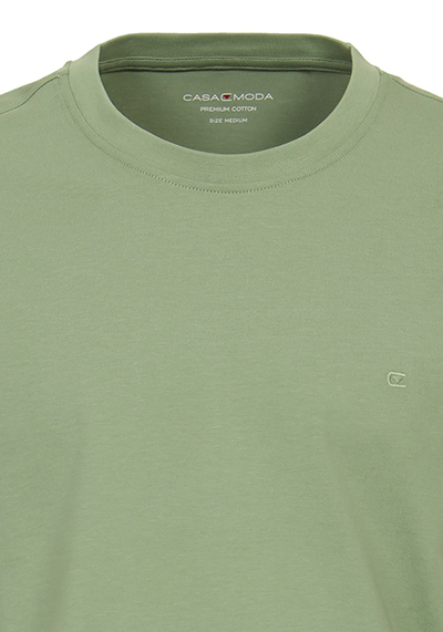 CASAMODA T-Shirt mit Rundhals reine Baumwolle hellgrn