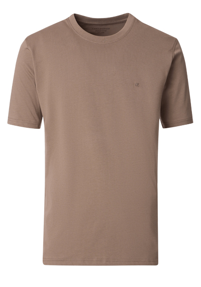 CASAMODA T-Shirt mit Rundhals reine Baumwolle hellbraun