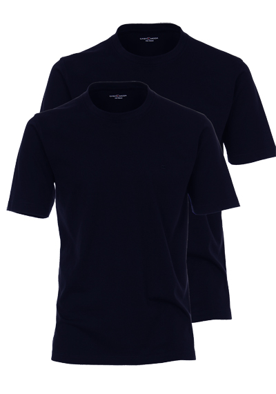 Produktbild f�r 'CASAMODA T-Shirt Rundhals reine Baumwolle Doppelpack nachtblau'
