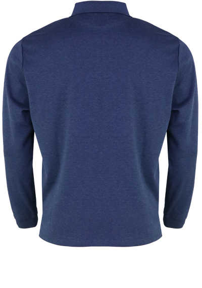 CASAMODA Polo-Shirt Langarm Brusttasche geknpft blau
