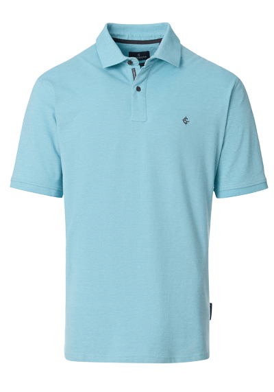 CASAMODA Poloshirt Halbarm Polokragen gekn�pft eisblau