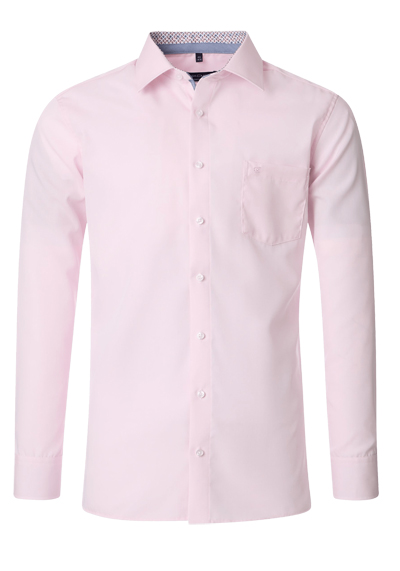 CASAMODA Comfort Fit Hemd Langarm Haifischkragen rosa