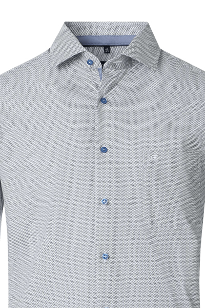 Produktbild fr 'CASAMODA Modern Fit Hemd Langarm New Kent Kragen Muster grn'