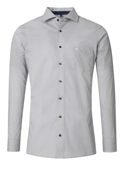 Produktbild fr 'CASAMODA Modern Fit Hemd Langarm New Kent Kragen Muster grn'