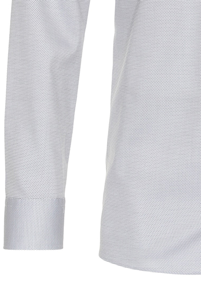 CASAMODA Modern Fit Hemd Langarm New Kent Kragen Stretch Struktur grau