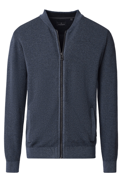 CASAMODA Strickjacke Langarm Rei�verschluss Struktur anthrazit
