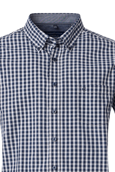 Produktbild fr 'CASAMODA Comfort Fit Hemd Langarm Button Down Kragen Karo dunkelblau'