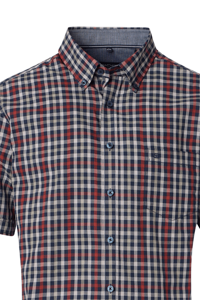 Produktbild fr 'CASAMODA Casual Fit Hemd Halbarm Button Down Kragen Multikaro dunkelblau'