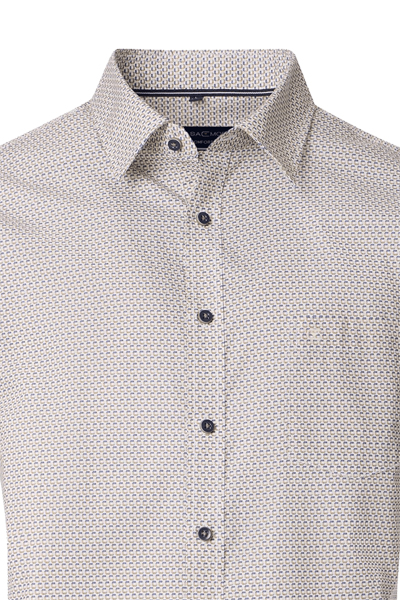 Produktbild fr 'CASAMODA Comfort Fit Hemd Halbarm New Kent Kragen Muster beige'