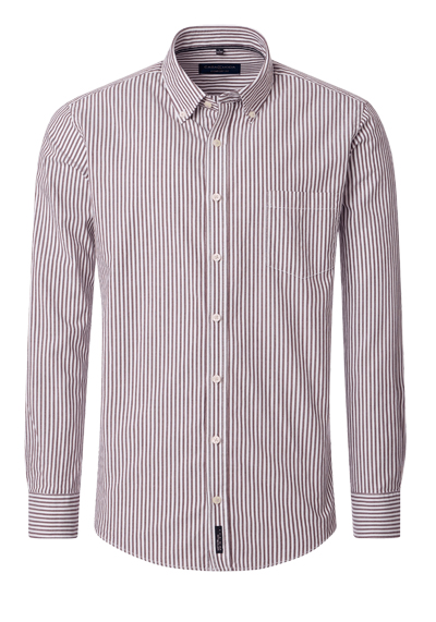 Produktbild f�r 'CASAMODA Comfort Fit Hemd Langarm Button Down Kragen Streifen rot'