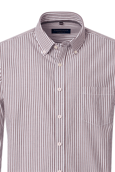 Produktbild f�r 'CASAMODA Comfort Fit Hemd Langarm Button Down Kragen Streifen rot'