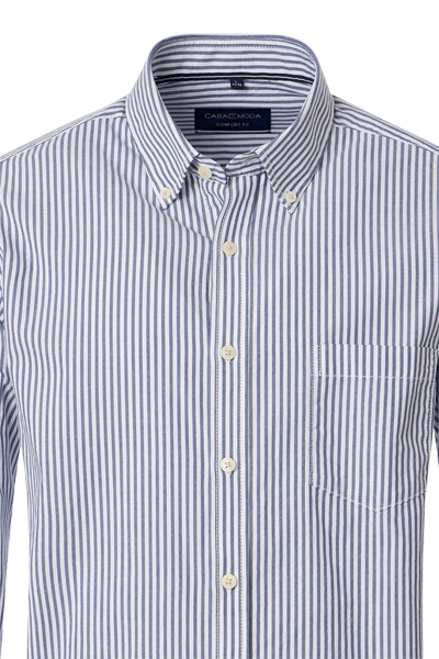 Produktbild f�r 'CASAMODA Comfort Fit Hemd Langarm Button Down Kragen Streifen blau'