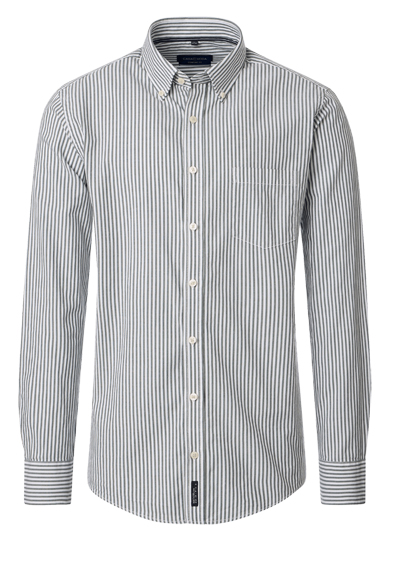 CASAMODA Comfort Fit Hemd Langarm Button Down Kragen Streifen gr�n preisreduziert