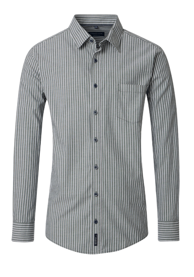 CASAMODA Comfort Fit Hemd Langarm New Kent Kragen Streifen gr�n preisreduziert
