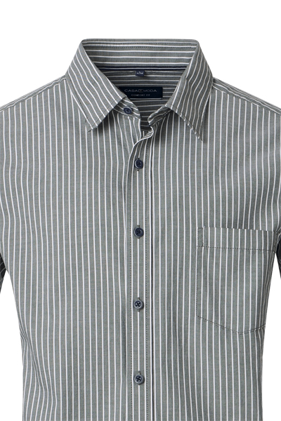 Produktbild f�r 'CASAMODA Comfort Fit Hemd Langarm New Kent Kragen Streifen gr�n'