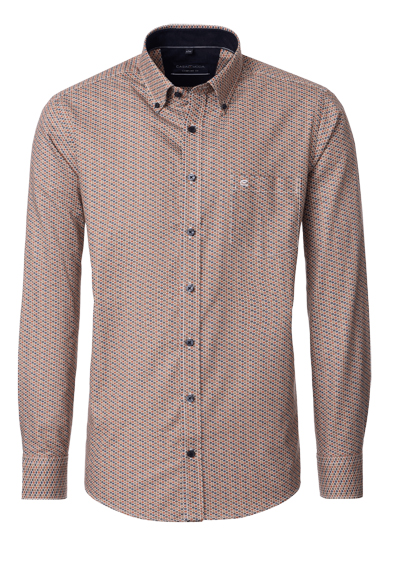 Produktbild f�r 'CASAMODA Comfort Fit Hemd Langarm Button Down Kragen Muster orange'