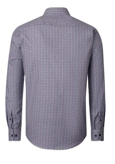 Produktbild f�r 'CASAMODA Comfort Fit Hemd Langarm Button Down Kragen Muster blau'