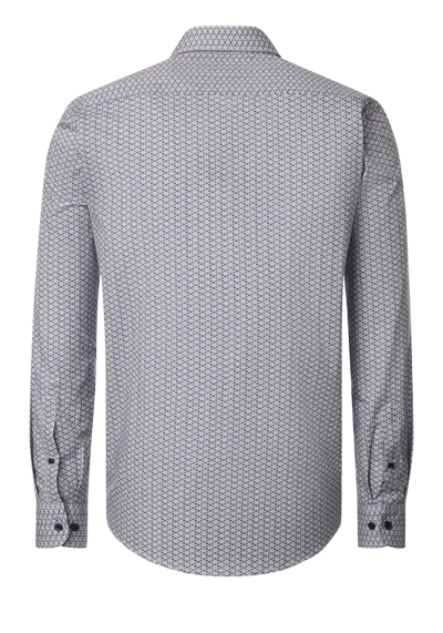 Produktbild f�r 'CASAMODA Comfort Fit Hemd Langarm Button Down Kragen Muster blau'
