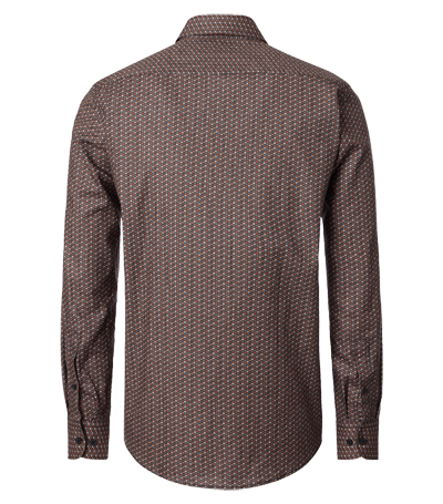 Produktbild f�r 'CASAMODA Comfort Fit Hemd Langarm Button Down Kragen Muster braun'