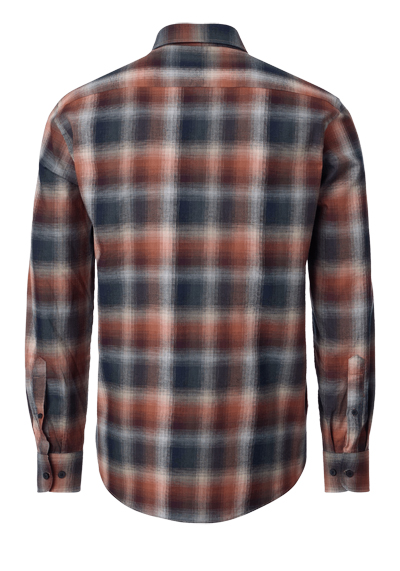Produktbild f�r 'CASAMODA Comfort Fit Hemd Langarm Button Down Kragen Karo braun'