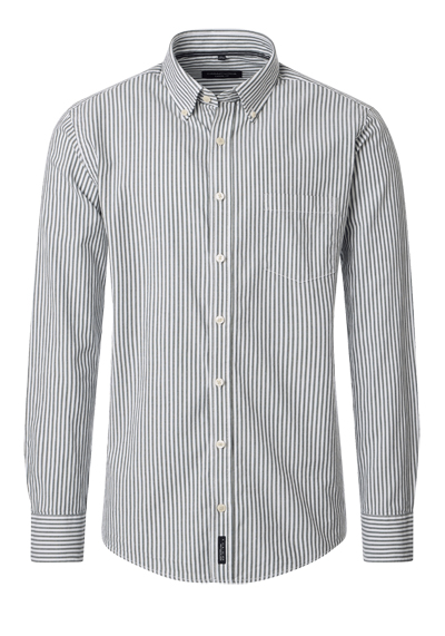 CASAMODA Casual Fit Hemd Langarm Button Down Kragen Streifen gr�n preisreduziert