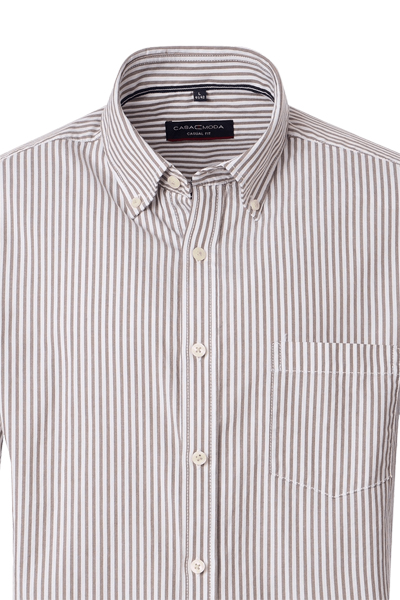 Produktbild f�r 'CASAMODA Casual Fit Hemd Langarm Button Down Kragen Streifen braun'