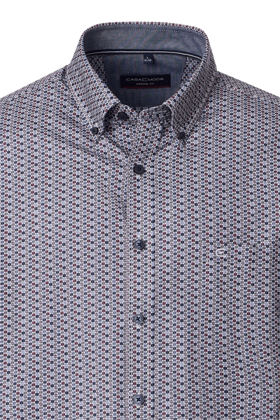 Produktbild f�r 'CASAMODA Casual Fit Hemd Langarm Button Down Kragen Streifen Muster blau'