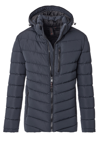 CASAMODA Steppjacke Langarm mit Kapuze Rei�verschluss nachtblau
