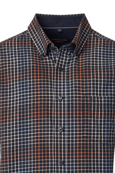 Produktbild f�r 'CASAMODA Casual Fit Hemd super langer Arm Button Down Kragen Flanell Karo blau'