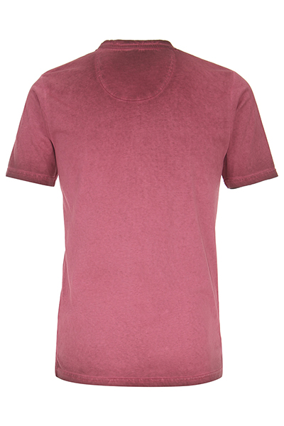 CASAMODA Henley-Shirt Halbarm Print Jersey rot