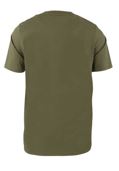 CASAMODA T-Shirt Halbarm Rundhals Print Jersey oliv