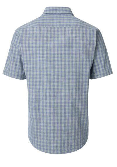 Produktbild f�r 'CASAMODA Casual Fit Hemd Halbarm Button Down Kragen Karo blau'