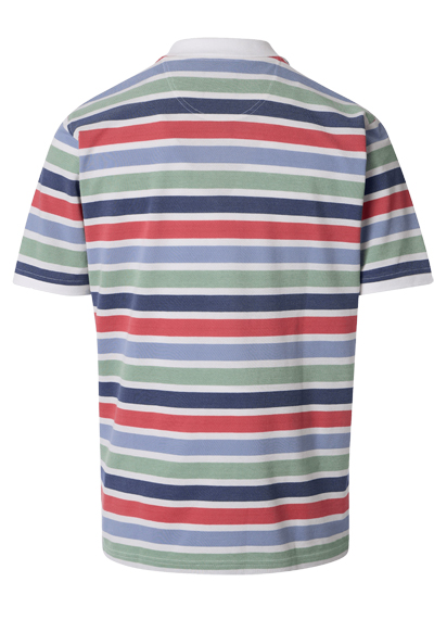 Produktbild f�r 'CASAMODA Poloshirt Halbarm Polokragen Jersey Ringel wei�'