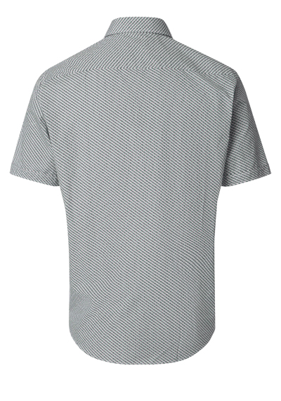 Produktbild f�r 'CASAMODA Casual Fit Hemd Halbarm New Kent Kragen Leinenmix Muster blau'