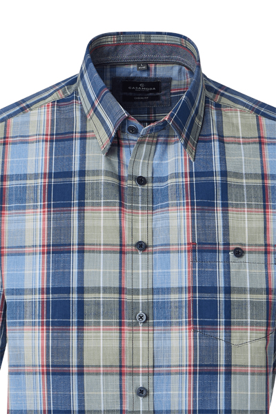 Produktbild f�r 'CASAMODA Casual Fit Hemd Halbarm New Kent Kragen Streifen blau'