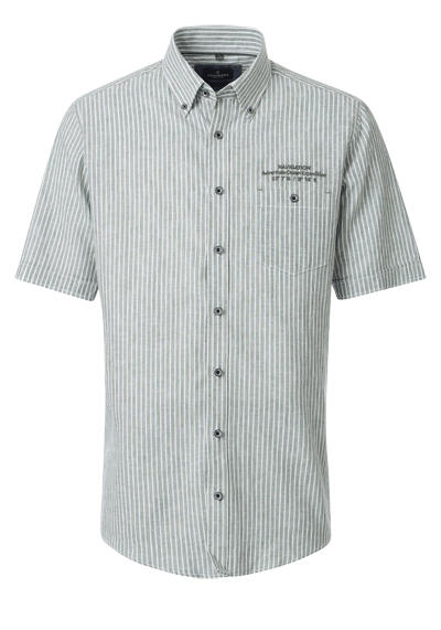 Produktbild f�r 'CASAMODA Casual Fit Hemd Halbarm Button Down Kragen Streifen gr�n'