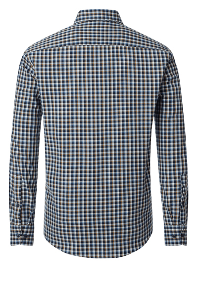 Produktbild fr 'CASAMODA Casual Fit Hemd Langarm New Kent Kragen Flanell Karo blau'