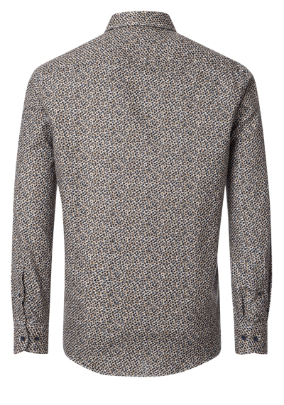 Produktbild fr 'CASAMODA Casual Fit Hemd Langarm Button Down Kragen Muster dunkelblau'